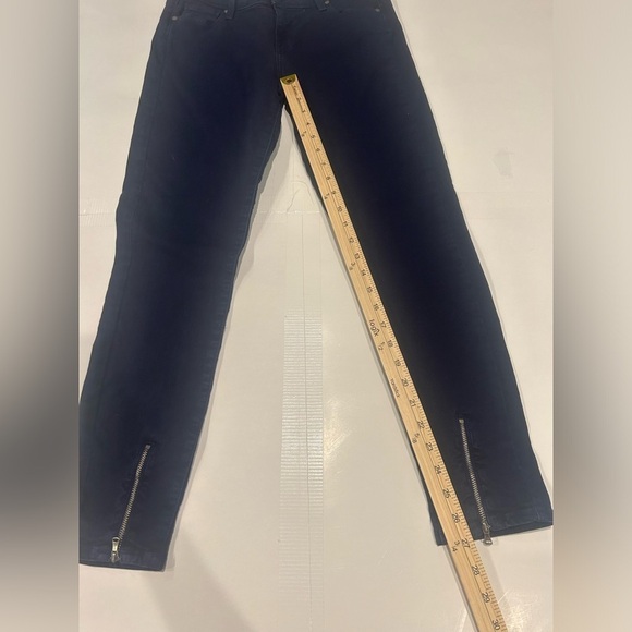 Paige Skinny Crop Jeans Women’s 29 Zipper Hem Blue - Picture 9 of 11